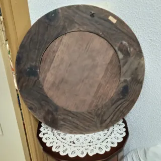 Espejo antiguo ojo de buey s. XIX · Mercurio
