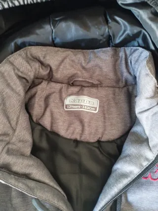 Chaqueta niño Kappa gris y negro