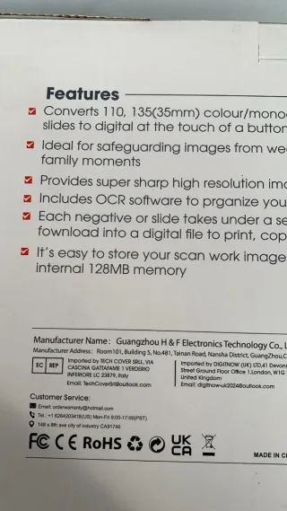 Escáner Digital Película y Diapositivas