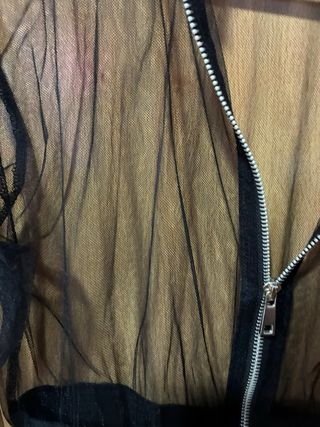 Chaqueta bomber transparente negra