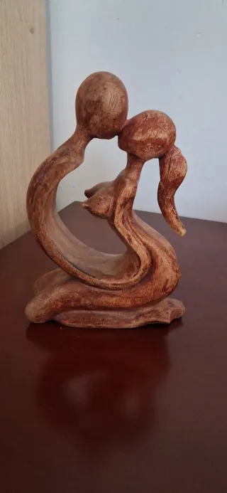 Figura Pareja Enamorados Madera