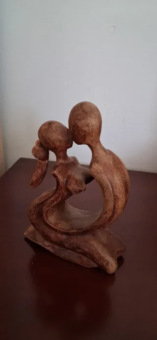 Figura Pareja Enamorados Madera