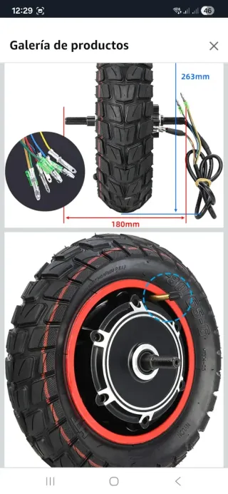 Motor Rueda E-Scooter 10 48V 800W