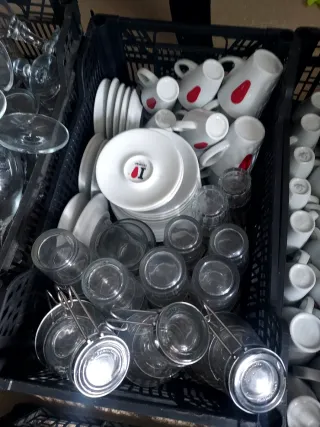 Lote de vasos y copas de cristal