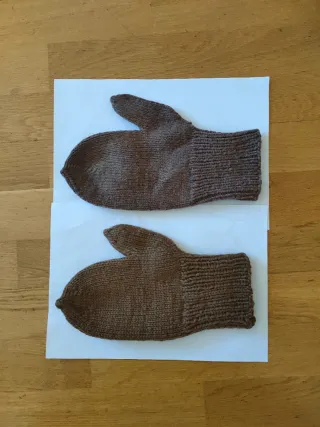 Manoplas lana artesanos años 60