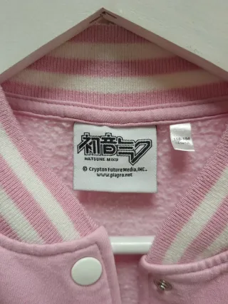 Chaqueta Bomber Rosa y Blanca Hatsune Miku