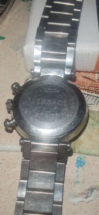 Orologio Versace Uomo Cronografo Blu Argento