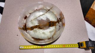 Bol de mármol veteado