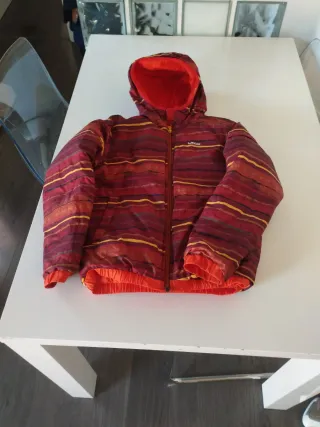 Chaqueta Decathlon naranja niño reversible