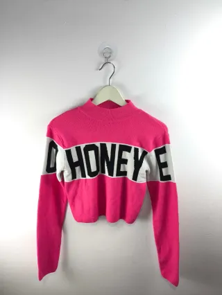 Jersey crop Subdued fucsia/negro T1