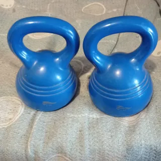 2 Mancuernas Rusas 5 kg Azul