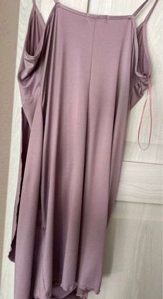 Vestido fiesta tirantes finos malva talla L