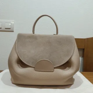 Bolso Polène número uno Beige Piel y Ante