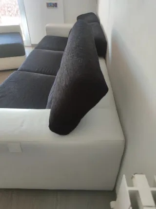 Sofá Chaiselongue Negro y Blanco