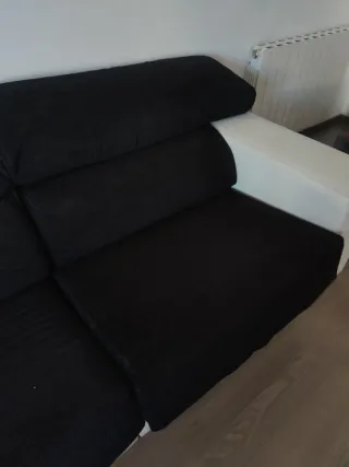 Sofá Chaiselongue Negro y Blanco