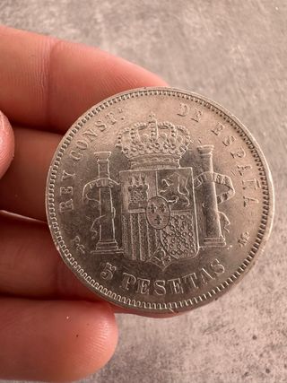 Lote 3 Monedas Plata Alfonso XIII 1892