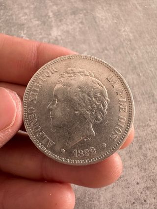 Lote 3 Monedas Plata Alfonso XIII 1892