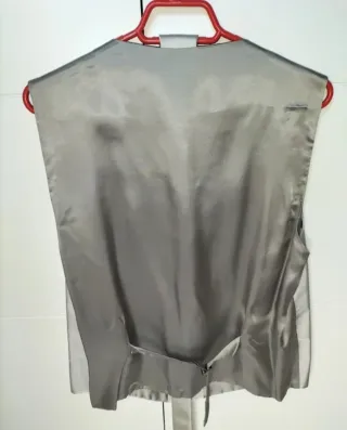 Chaleco y Corbata Milano Talla M Plata