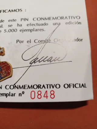 Pin Conmemorativo Barnafil 1994 + Certificado