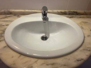 Mueble de baño completo mármol y madera