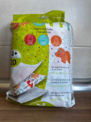 Baberos desechables para bebés (20 unidades)