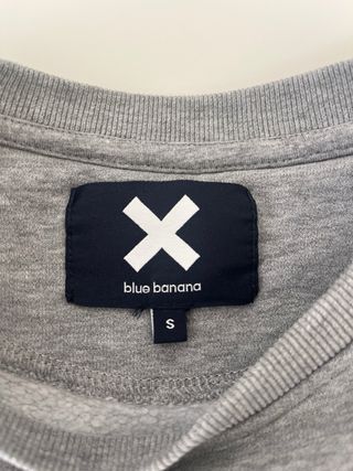 Sudadera BLUE BANANA gris con logo