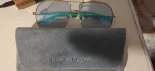 Occhiali da sole aviator oro e verde acqua