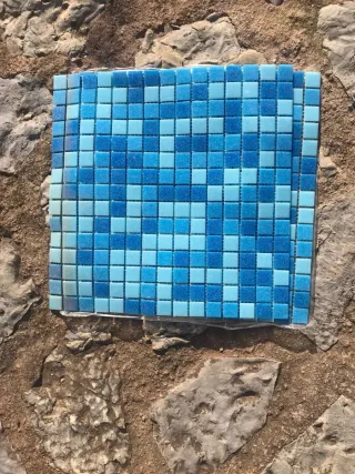 Mosaico azul Mykonos 32.7x32.7