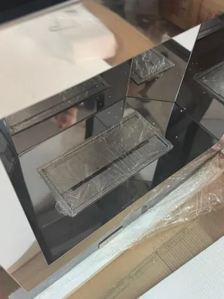 Chimenea Pie Etanol Negra y Plateada