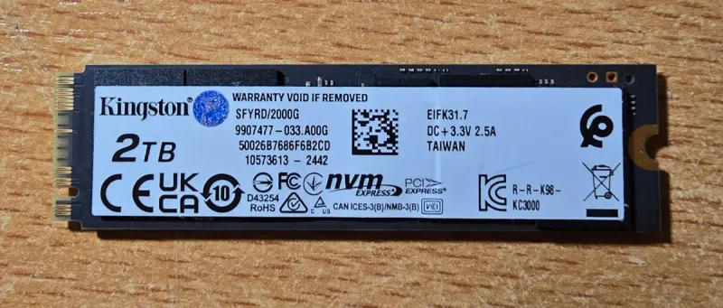 SSD KINGSTON FURY Renegade 2TB NVMe PCIe 4.0 afbeelding 2