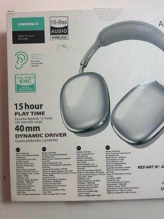 Auriculares Inalámbricos AX30Max Plata ONEMAX Prem