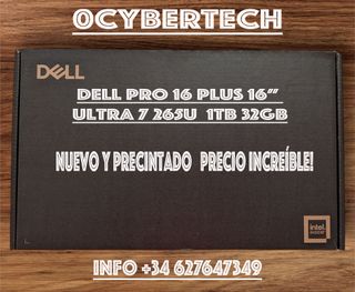 Dell Pro 16 Plus 16" Ultra 7 265U 1TB 32GB Sellado