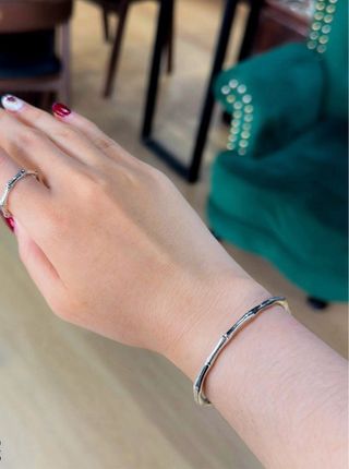 Set Plata 925 Anillo y Pulsera Bambú