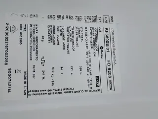 Nevera No Frost Balay  200 cm de alto