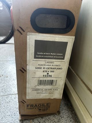 Lavabo Salgar Porcelana Serie 35 Extrapalano