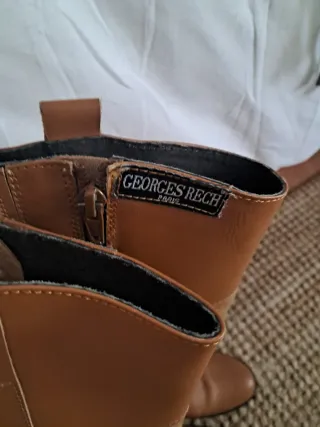 Botas altas Georges Rech ante y piel T39 Camel