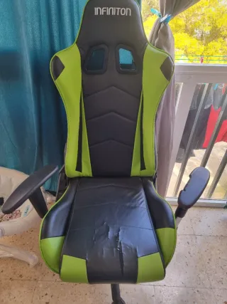 Silla Gaming INFINITON Negra y Verde