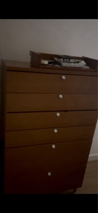 Conjunto Dormitorio Matrimonio Madera Roble oscura