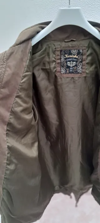 Chaqueta Horoshi verde bordada larga