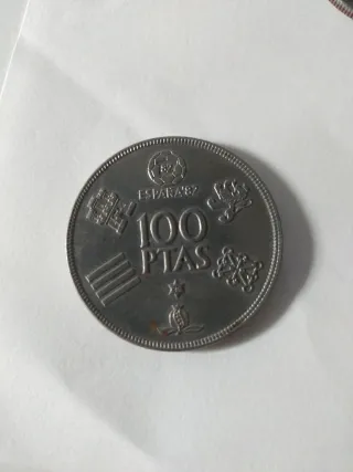 100 PTAS España + Kennedy Half Dollar