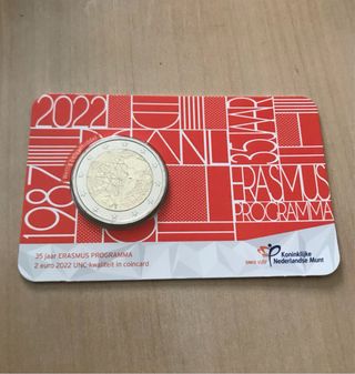 Moneda 2€ Países Bajos 2022 Erasmus Coincard