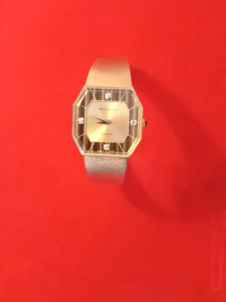 Reloj de pulsera unisex chapado en oro 4 brillante