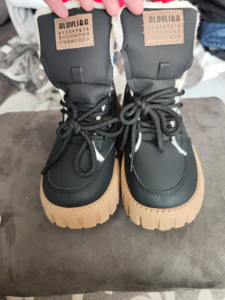 Botas ALOYLIBA Mujer Negro Beige