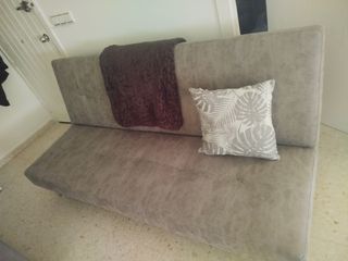 Sofá Cama Beige/Marrón