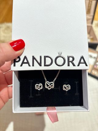 Conjunto Pandora Corazón Infinito brilhante