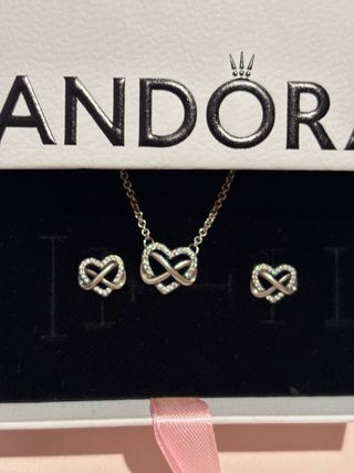 Conjunto Pandora Corazón Infinito brilhante