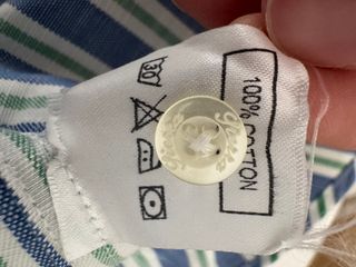 Camisa Sierra Talla M Rayas Azul y Verde Nueva