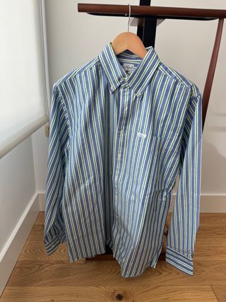 Camisa Sierra Talla M Rayas Azul y Verde Nueva