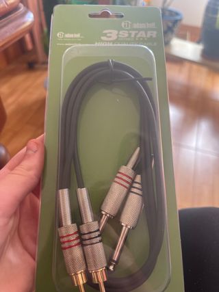 Cable Adam Hall 3STAR RCA 2xJACK 6.3mm 1m