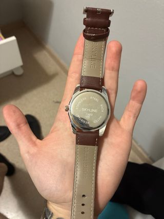 Reloj Skyline Cronógrafo Marrón y Plateado